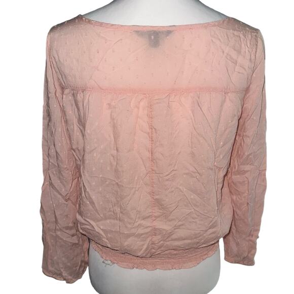 American Eagle Pink Long Sleeve Top Size Small - Picture 2 of 4